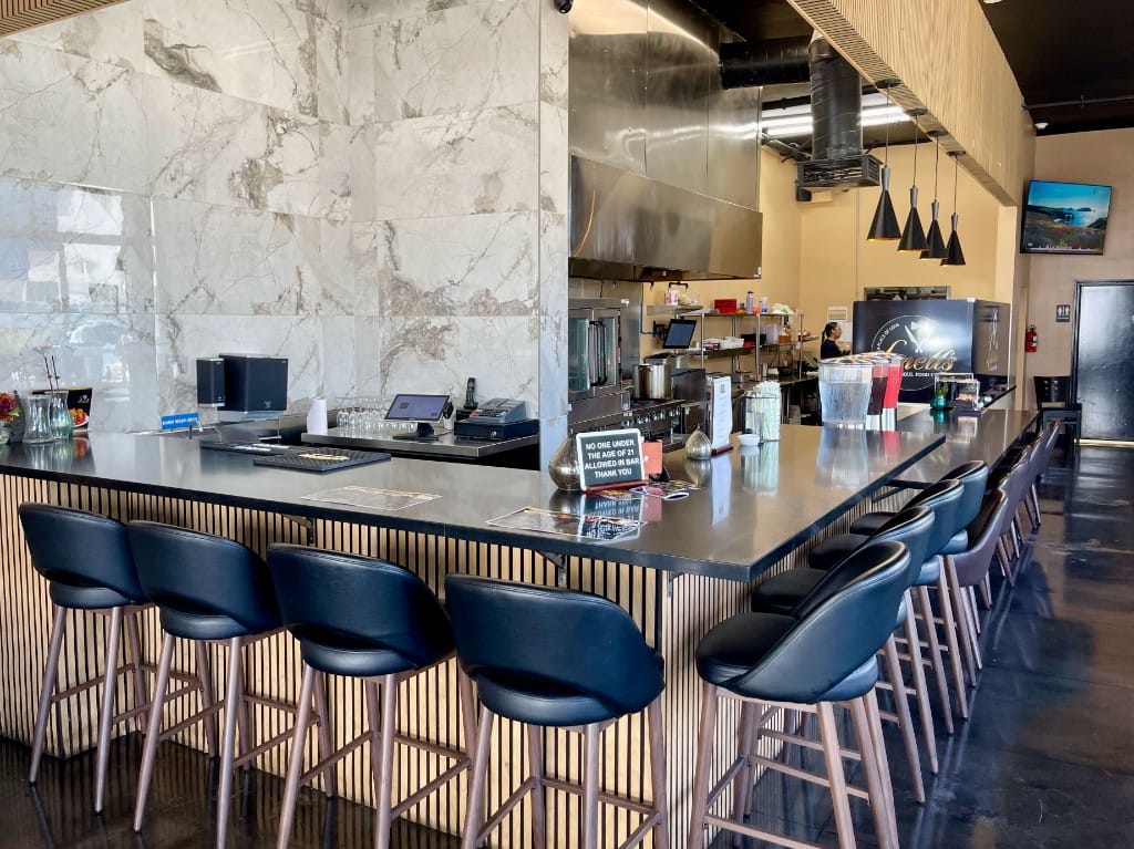 Lonell's Soul Food bar and dining area during the day