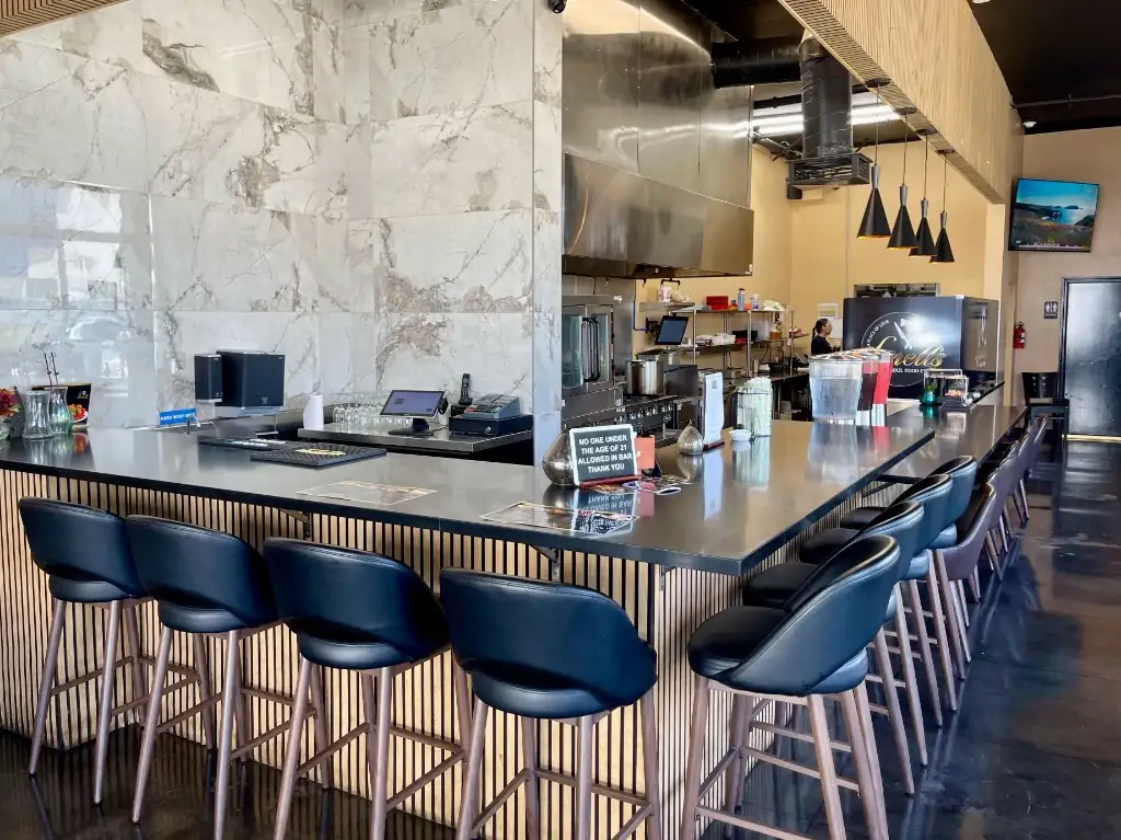 Lonell's Soul Food bar and dining area during the day
