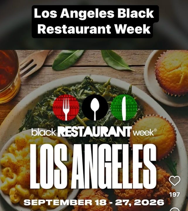 LA Black Restaurant Week flyer, September 18–27, 2026